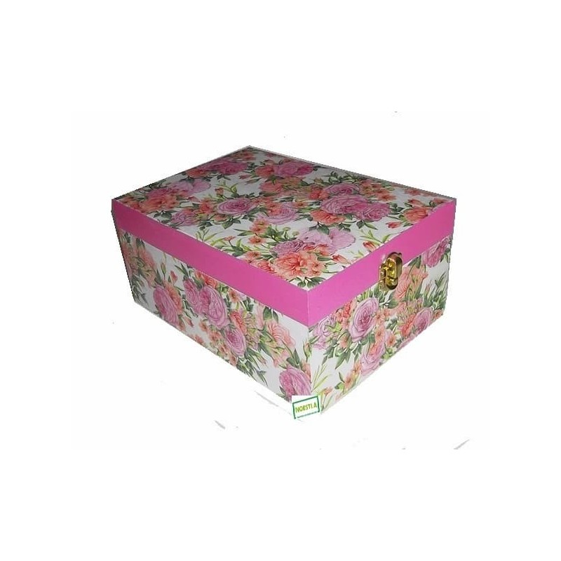 Boite bois Fleurs serviettage