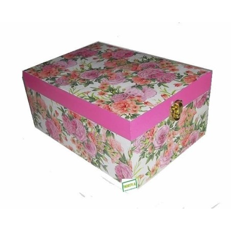 Boite bois Fleurs serviettage