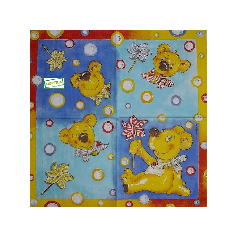 1 serviette papier Ourson -36