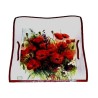Plateau bois Coquelicots serviettage