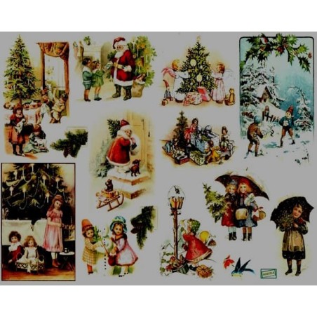 1 papier découpage Noêl -D460