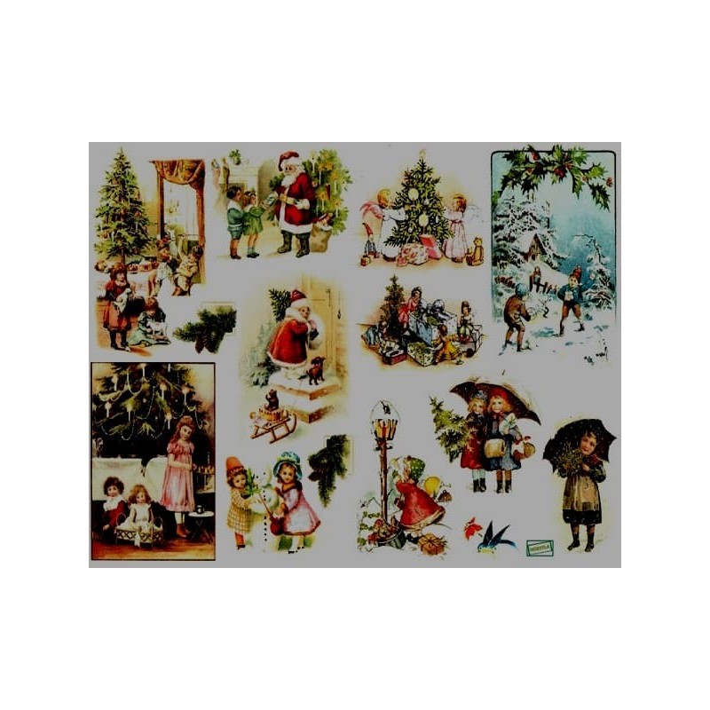 1 papier découpage Noêl -D460