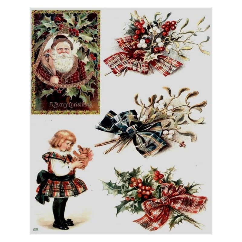 1 papier découpage Noêl -S349