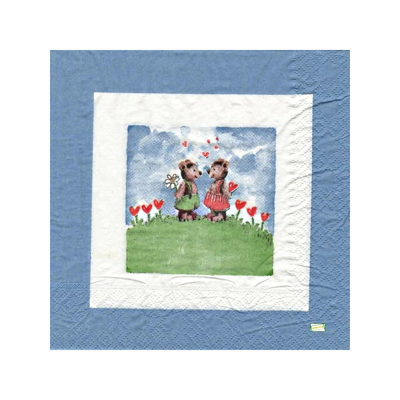 1 serviette papier Ourson -40