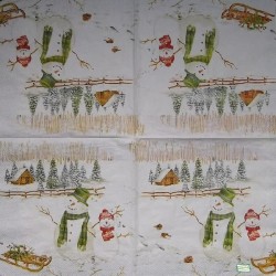 serviette Bonhomme de Neige-11