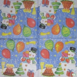 serviette Bonhomme de Neige-24