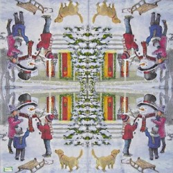 serviette Bonhomme de Neige-25