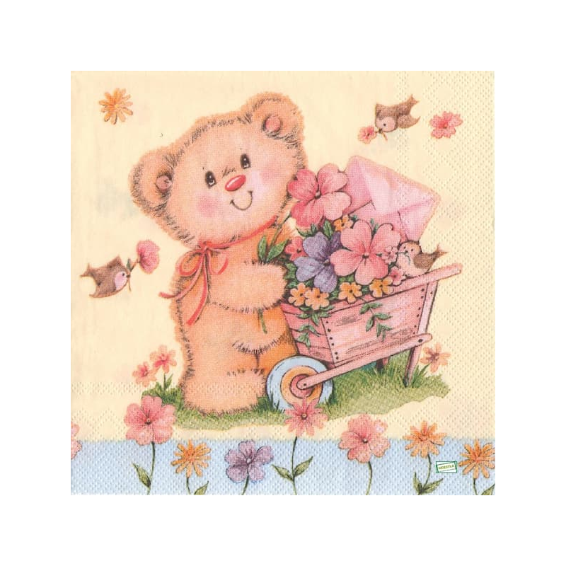 1 serviette papier Ourson -43