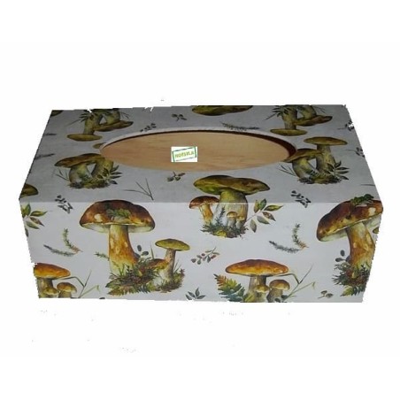 Boite mouchoirs Champignons serviettage
