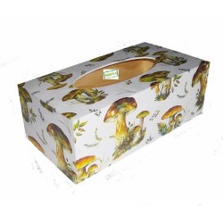 Boite mouchoirs Champignons serviettage