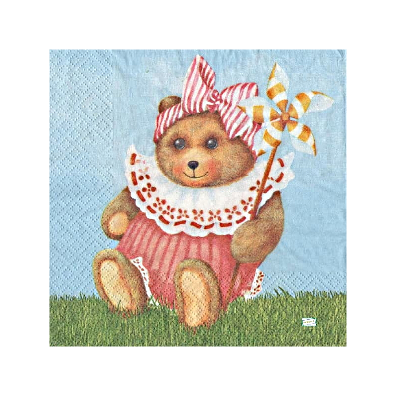 1 serviette papier Ourson -44