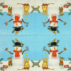 serviette Bonhomme de Neige-48
