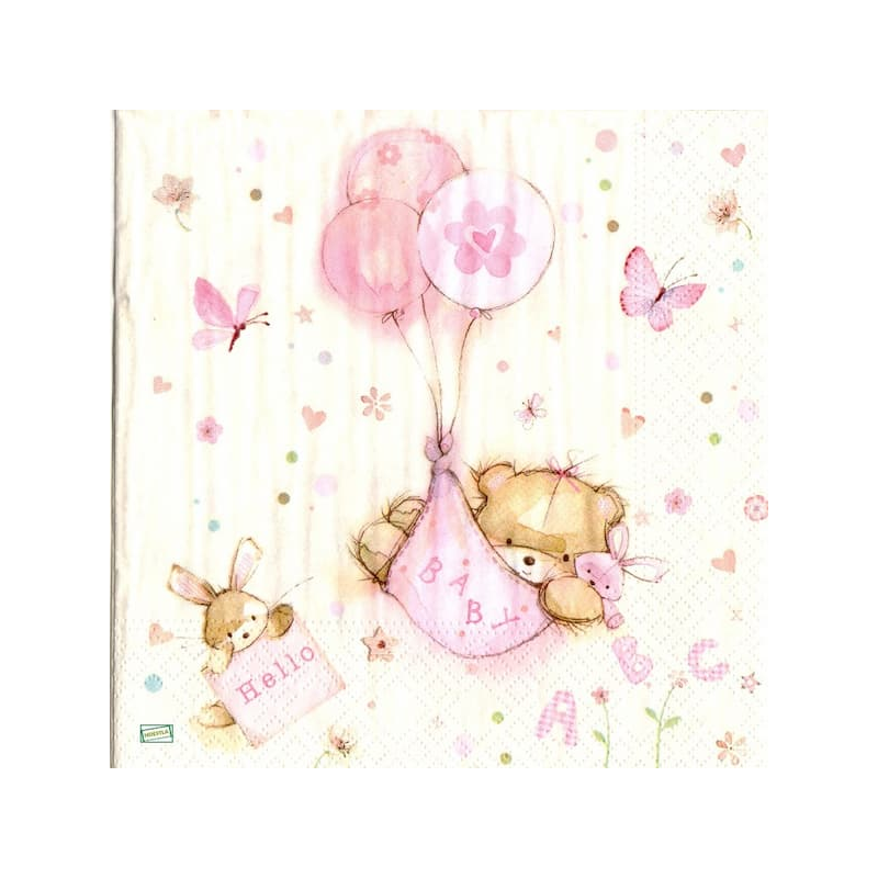 1 serviette papier Ourson -47