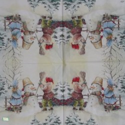 serviette Bonhomme de Neige-58