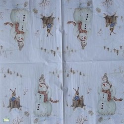 serviette Bonhomme de Neige-60