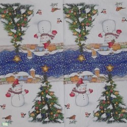 serviette Bonhomme de Neige-64