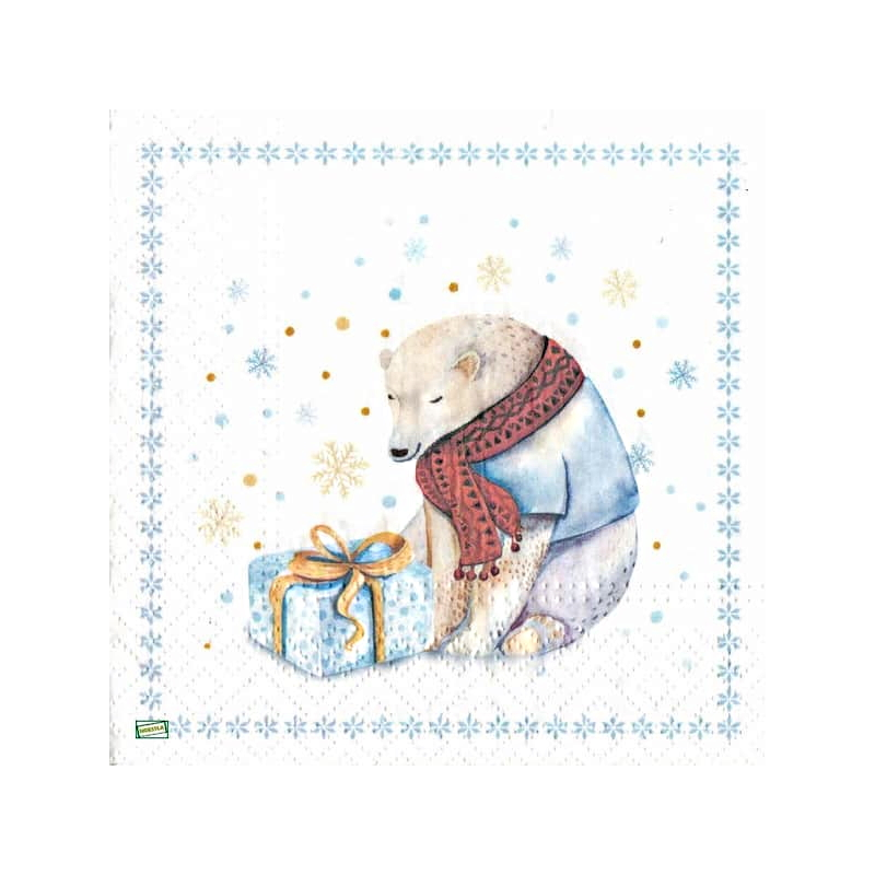 1 serviette papier Ourson -48