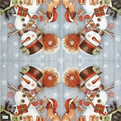 serviette Bonhomme de Neige-70