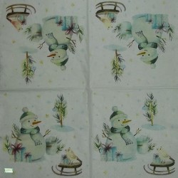 serviette Bonhomme de Neige-76