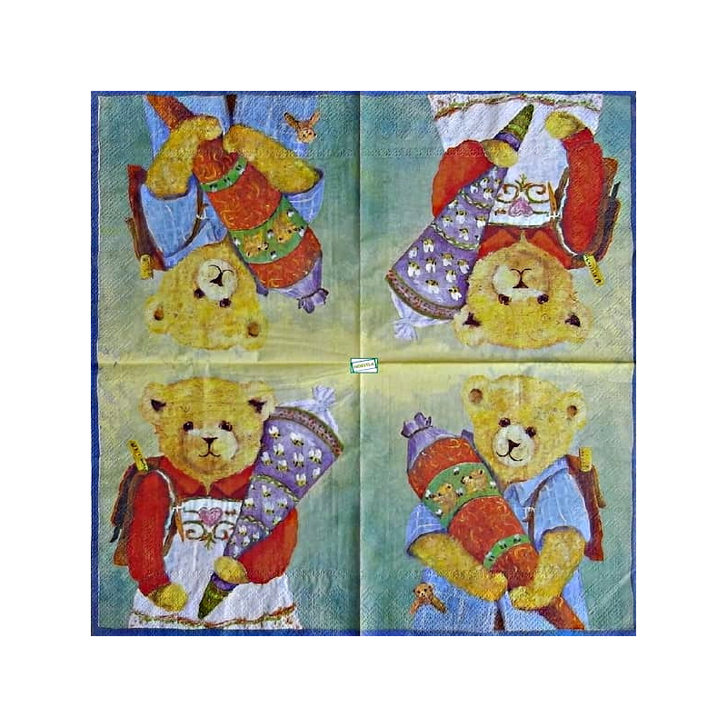 1 serviette papier Ourson -49