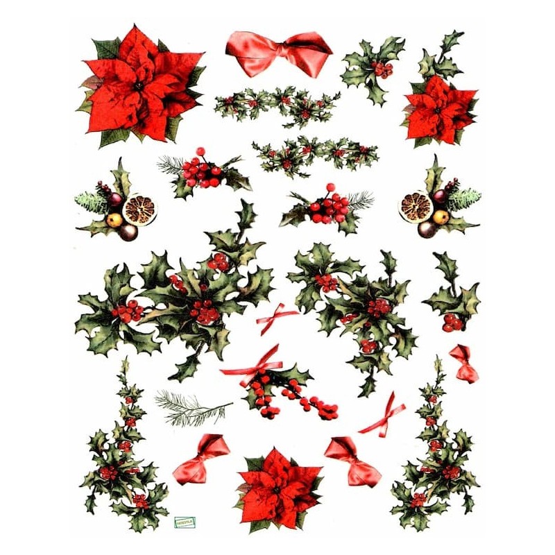 1 papier de riz Noêl-R173