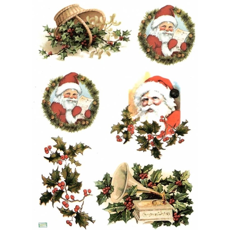 1 papier de riz Noêl-R182