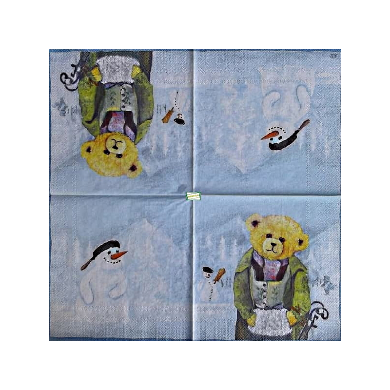 1 serviette papier Ourson -51