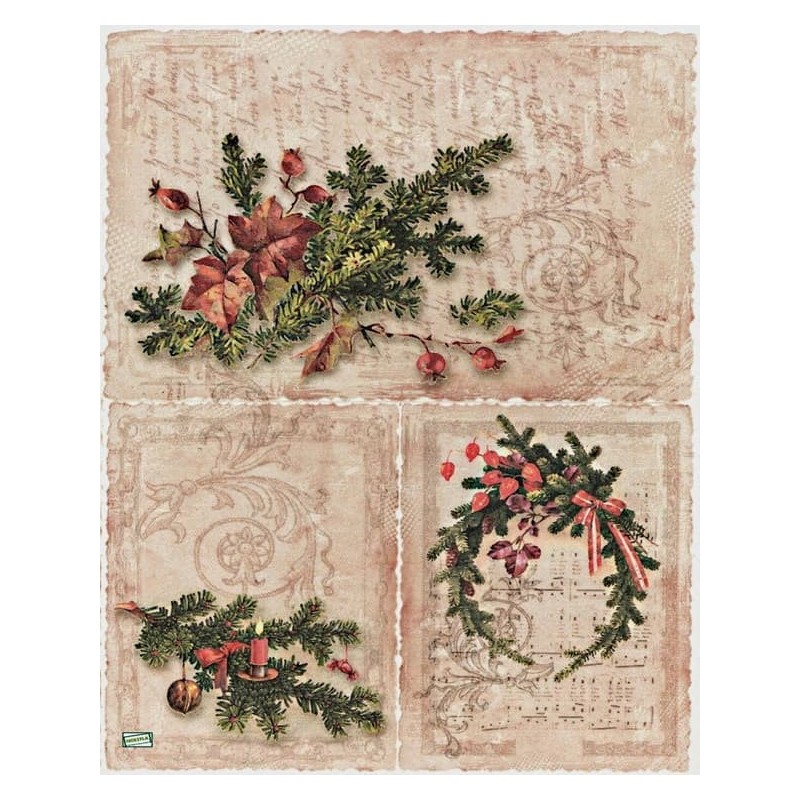 1 papier de riz Noêl-R187