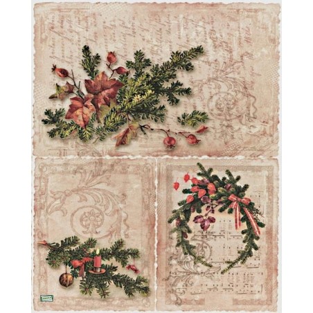 1 papier de riz Noêl-R187