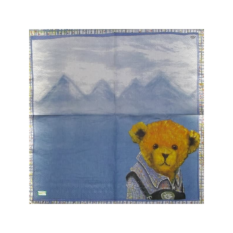 1 serviette papier Ourson -55