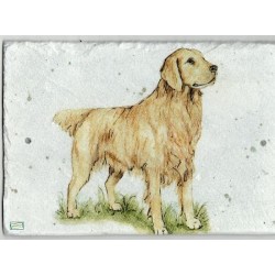 Plaque déco ardoise Chiens serviettage