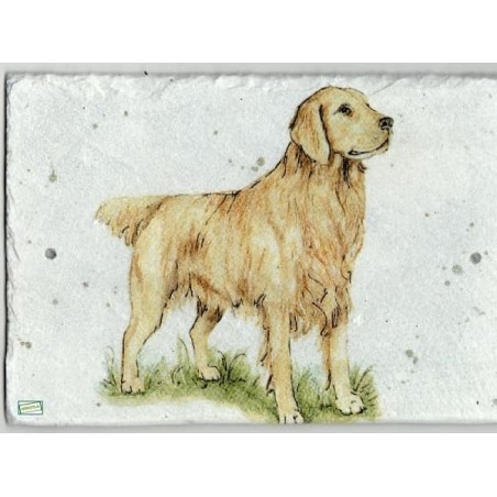 Plaque déco ardoise Chiens serviettage