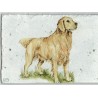 Plaque déco ardoise Chiens serviettage