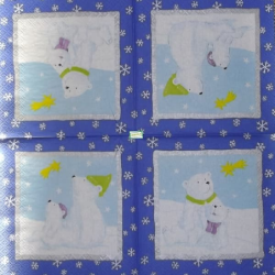 1 serviette papier Ourson -56