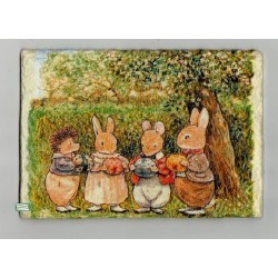 Plaque déco ardoise Enfants serviettage