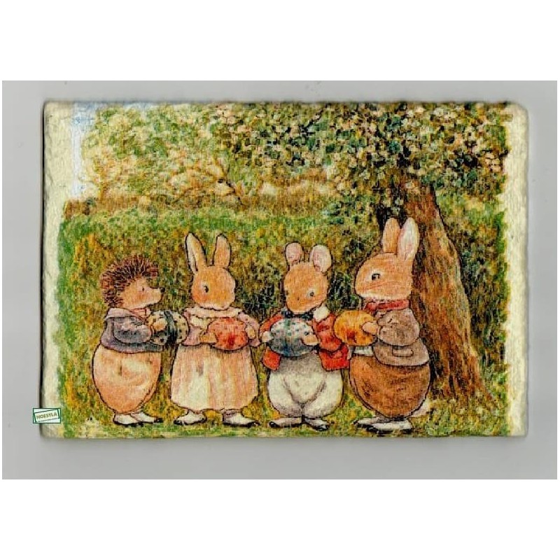 Plaque déco ardoise Enfants serviettage