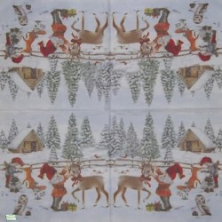 1 serviette papier Lutins -7