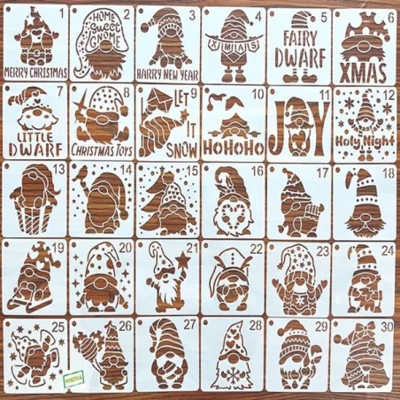 30 Pochoirs Les Gnomes Loisirs créatifs
