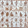 30 Pochoirs Les Gnomes Loisirs créatifs