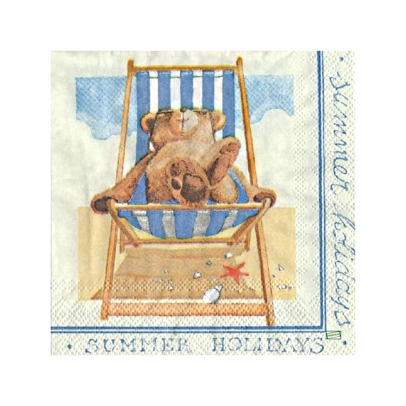 1 serviette papier Ourson -70