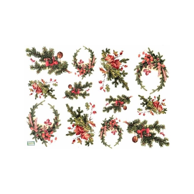 1 papier de riz Noêl-R202