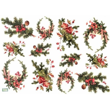 1 papier de riz Noêl-R202