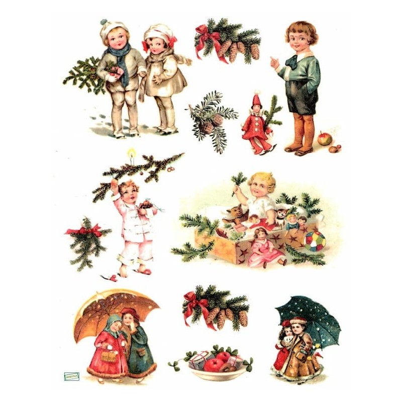 1 papier de riz Noêl-R204