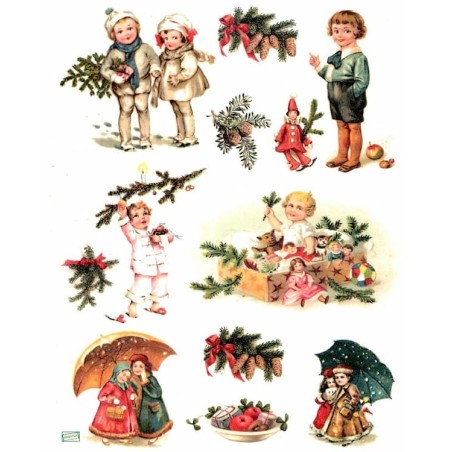 1 papier de riz Noêl-R204