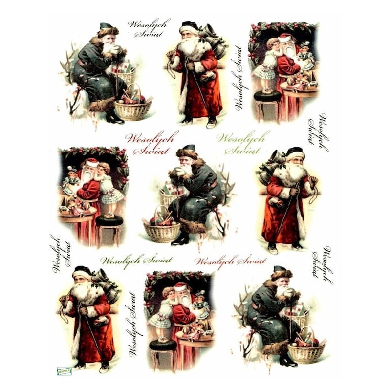 1 papier de riz Noêl-R206