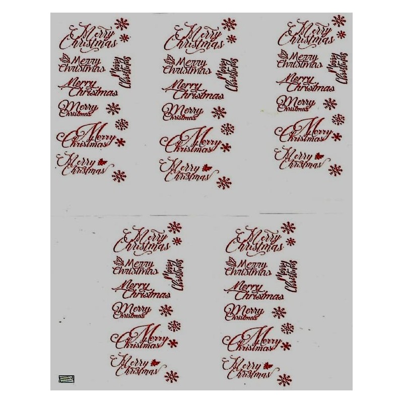 5 papiers de riz Noêl-R3032