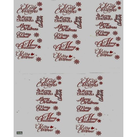 5 papiers de riz Noêl-R3032