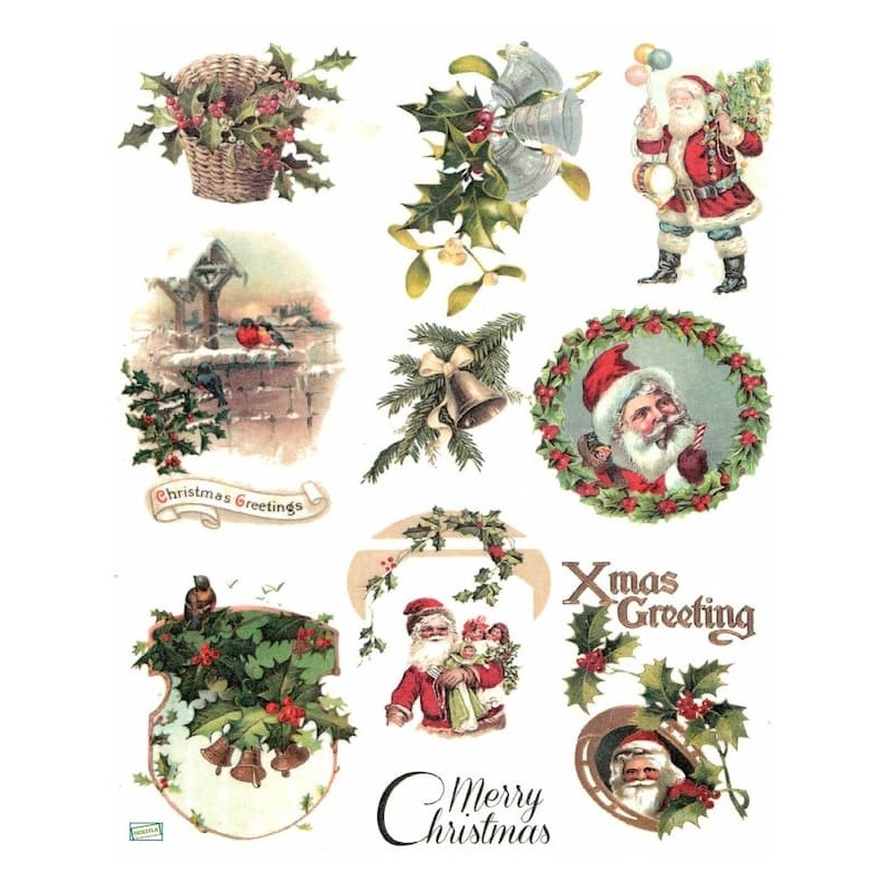 1 papier de riz Noêl -R444