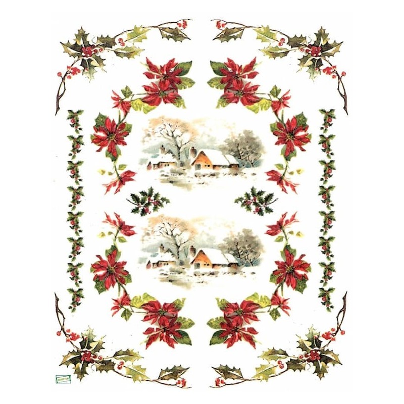 1 papier de riz Noêl -R446