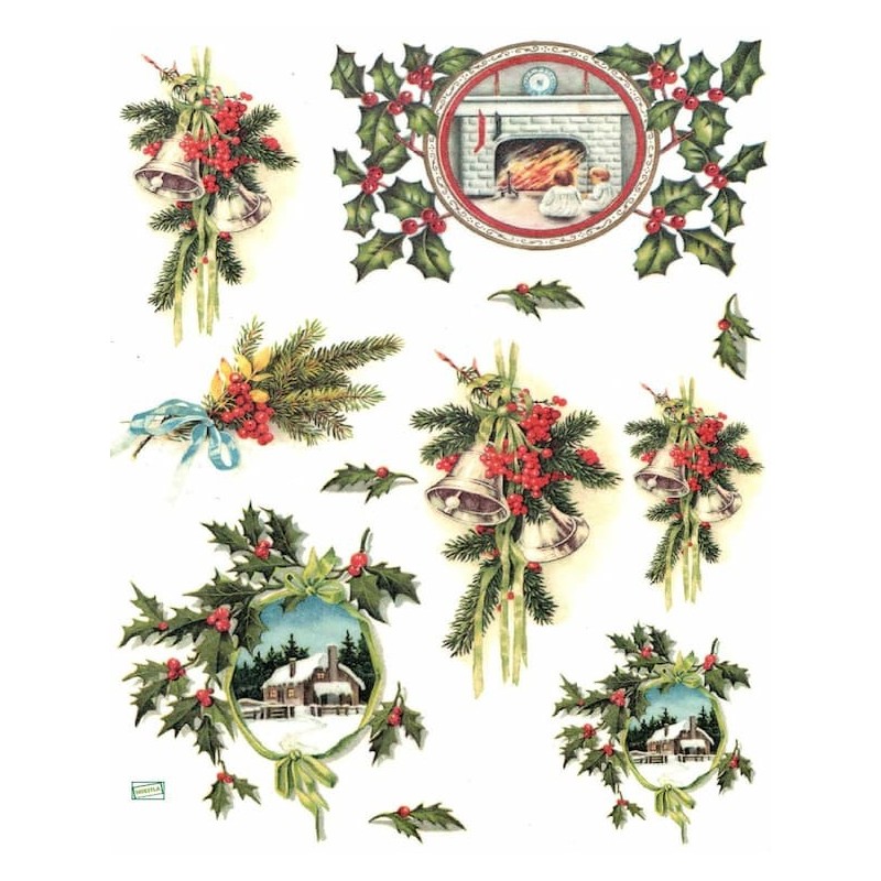 1 papier de riz Noêl -R575